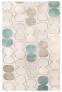 Judy Ross Hand-Knotted Custom Wool Tabla Outlined Rug Cream/celadon/ice